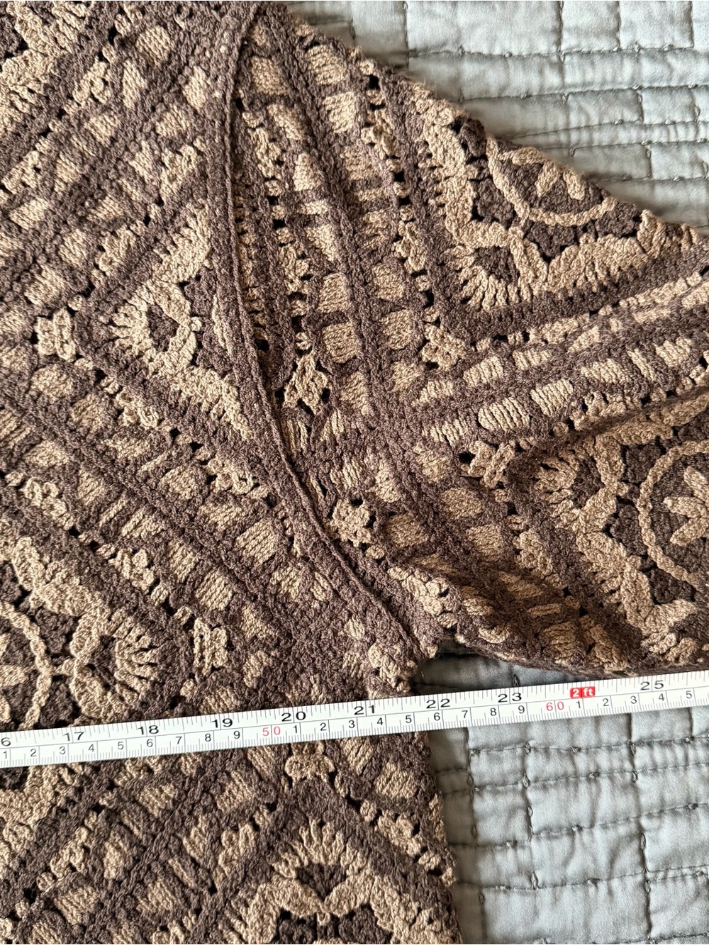 Abercrombie & Fitch Brown Crochet Shirt - Picture 3 of 5